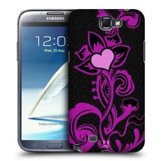 Head Case Designs Black Heart Collection Hard Back Case Cover For Samsung Galaxy Note 2 II N7100 Cell Phones & Accessories