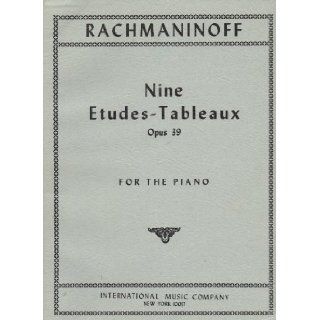 Nine Etudes Tableaux Opus 39 for the Piano (No. 983) Books