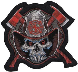 Lethal Threat Fireman Skull Embroidered Patch MN32030 Automotive