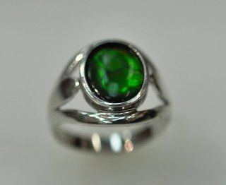 Silver and Ammolite Ring Jewelry