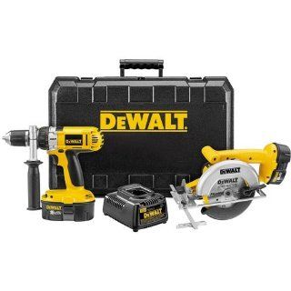 DEWALT DW987KS 2 18 Volt XRP 1/2 Inch Drill/Driver and 6 1/2 Inch Circular Saw Combo Kit   Power Tool Combo Packs  