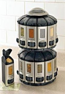 Space Saver Spice Carousel With Built  In Measures (SATIN, 0)   Spice Racks