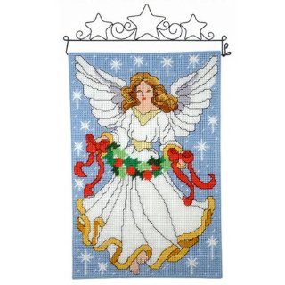 Craftways Christmas Angel Wall Hanging Plastic Canvas Kit   Home And Garden Products