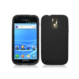 Black Soft Silicone Gel Skin Cover Case for Samsung Galaxy S2 S II T Mobile T989 SGH T989 Hercules Cell Phones & Accessories