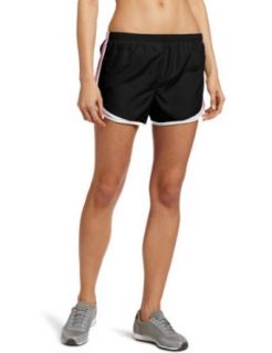 Calvin Klein Performance Women's Running Short With Mesh Insert, Black/White/Pink, X Large Clothing