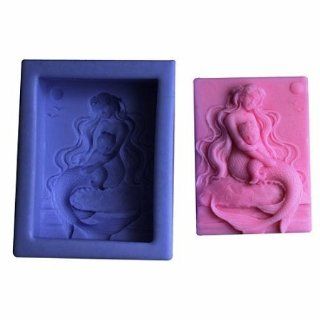 Mermaid Fish Beauty Craft Mold Art Silicone DIY Handmade Soap Molds