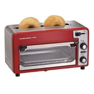 HB Two Slice Toaster Red Silve  