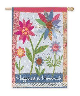 Happiness is Homemade Silk Reflections Regular Size Flag  Outdoor Decorative Flags  Patio, Lawn & Garden