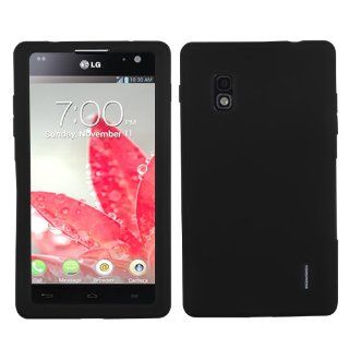 Asmyna LGE970CASKSO004 Slim and Soft Durable Protective Case for LG Optimus G E970   1 Pack   Retail Packaging   Black Cell Phones & Accessories