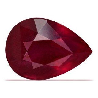 6.58 Carat Loose Ruby Pear Cut Jewelry
