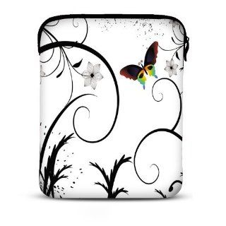 Flower Butterfly 9.7" Neoprene Protection Bag Sleeve Cover Pouch for Ipad 2/the New Ipad 3/kindle Dx/hp Touchpad/sony Tablet S S1/10.1" Samsung Galaxy Tab/le Pan Tc 970/coby Kyros Mid9742 Computers & Accessories