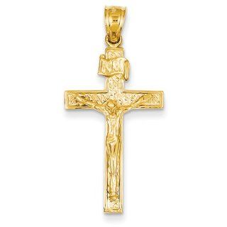 14k Inri Crucifix Pendant, Best Quality Free Gift Box Satisfaction Guaranteed Pendant Necklaces Jewelry