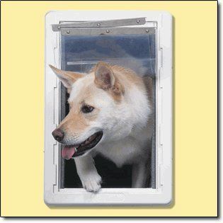 RUFF WEATHER MEDIUM PET DOOR W/WALL MOUNT  Double Flap Dog Door 