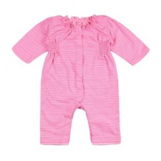 Toffee Moon Baby Girl Nixie Cotton Sleepsuit in Candy Pink/Hot Pink Stripe Newborn Clothing