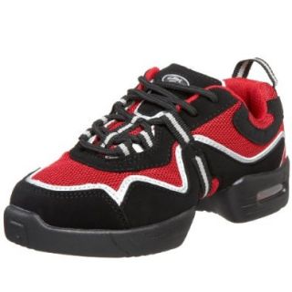 Leo's Little Kid 995 Nrg Wave Shoe, Black/Red/Silver, Little Kid 3 M US Dance Shoes Shoes