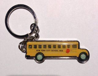New York City Yellow School Bus Keychain Keyring  Key Tags And Chains 