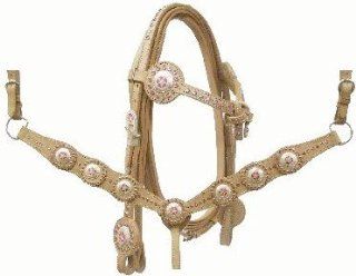 Rhinestone Horse Tack Set ~ Headstall, Breast Collar, Reins  Horse Bridles And Reins  Sports & Outdoors
