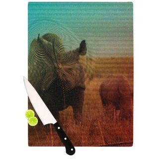 Kess InHouse Danny Ivan Abstract Rhino Cutting Board, 11.5 by 8.25 Inch Kitchen & Dining