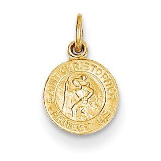 14k Saint Christopher Medal Charm, Best Quality Free Gift Box Satisfaction Guaranteed Pendant Necklaces Jewelry