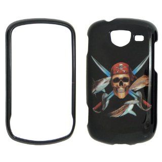 Samsung Brightside U380 Verizon Camo Camouflage Fish with Pirate skull and sword fishing Case Cover Snap on Faceplate Cell Phones & Accessories