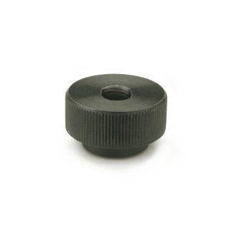 JW Winco Steel 12L14 Quick Release Tapped Nut, Knurled, Threaded Through Hole, M12 x 2.0 Thread Size x 24mm Thread Depth, 40mm Head Diameter (Pack of 1) Female Knurled Knobs