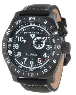 Swiss Legend Men's 22827 BB 01 WA SL Pilot Black Dial GMT Watch Watches