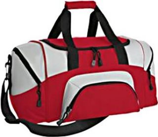 Port Company Colorblock Small Sport Duffel Bags RED/ GREY 10.5 H X 21 W X 10 D Clothing