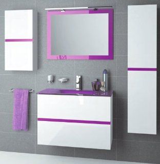 Modern Bathroom Furniture, Vanity Combi 32" White, (Made in Spain, Europe), Cabinet, Sink   Bathroom Vanity Cabinet And Sink