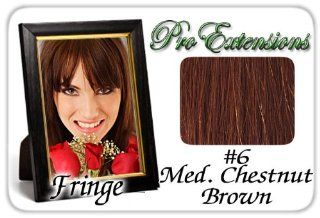 ProExtensions #6 Medium Chestnut Brown Pro Fringe Clip In Bangs Sports & Outdoors