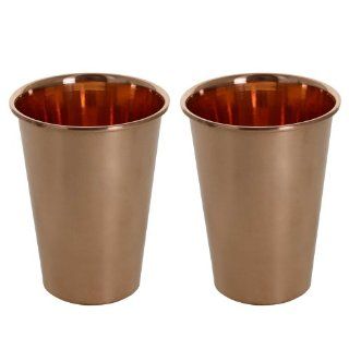 Ayurveda Healing Drinkware Copper Tumbler Glasses Set of 2  