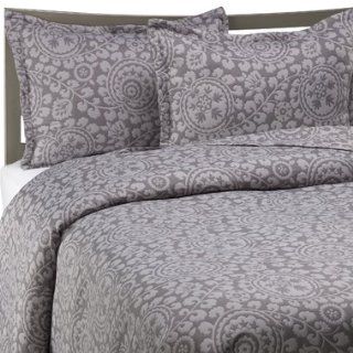 Kas Brand Trinity Twin Quilt   Grey   Bedspreads Twin