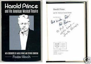 Hal Prince Foster Hirsch Broadway Legend Signed Autograph Hardback 1st Ed Book   Signed Documents Entertainment Collectibles