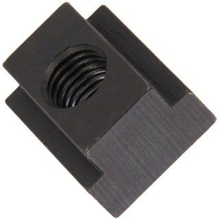 1018 Steel T Slot Nut, Black Oxide Finish, Grade 8, 5/16" 18 Threads, 3/8" Height, 3/8" Slot Depth, Made in US (Pack of 5)
