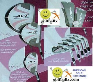 AGXGOLF Affinity Ladies AVT Pink Golf Club Set w460cc Over Size Driver & Free Putter Regular or Petite Length; Fast Shipping  Golf Club Complete Sets  Sports & Outdoors