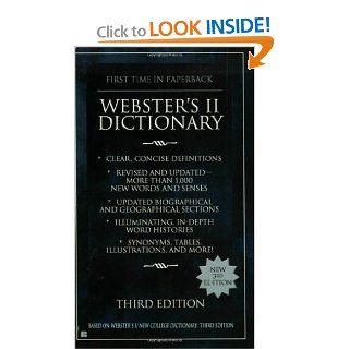 Webster's II Dictionary, 3rd Edition (9780425204085) Houghton Mifflin Co. Books