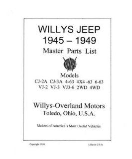 1945 1946 1947 1948 1949 Jeep Willys Parts Numbers List Interchange Factory Automotive