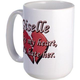  Giselle broke my heart and I hate her Large Mug Large Mug   Standard Kitchen & Dining