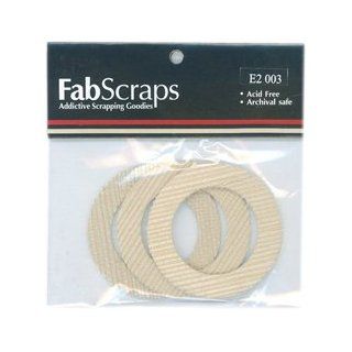 Fabscraps Cardstock Mini Frames Sand/Round, 3 Per Package