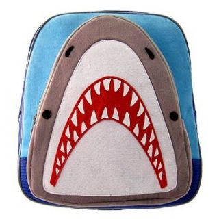 Little Boys Blue Shark Canvas Felt Backpack Tote Kreative Kids Clothing