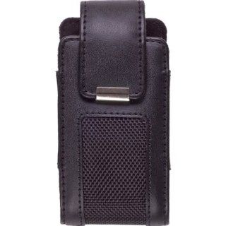 Universal Leather Pouch for Blackberry 8220 Kickstart 8220 Pearl Flip 8230 Pearl Flip   Black Cell Phones & Accessories