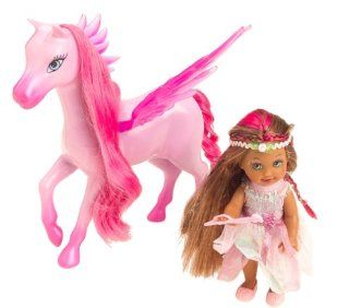 Barbie and the Magic of Pegasus Kelly Cloud Princess and Pony Doll   Pink (Ethnic) Toys & Games