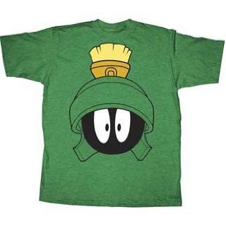 Looney Tunes Marvin The Martian Head T Shirt (X Large, Green) Apparel Accessories Clothing