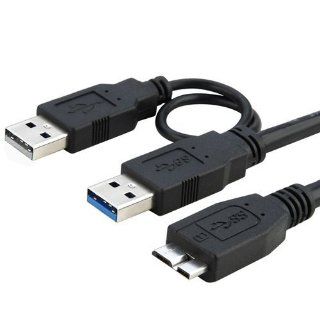 Importer520 dual A to Micro B USB 3.0   USB 2.0 Y Cable, Black Computers & Accessories