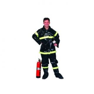 Fireman Hero (Black) Adult Costume Size Standard Clothing