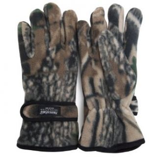 Boys Childrens/Kids Camouflage Print Thermal Thinsulate Fleece Gloves (3M 40g) (10 12 years) (Green) Clothing