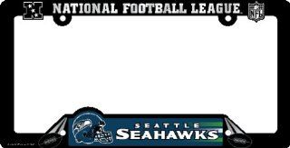 Seattle Seahawks License Plate Frame Two Pack Set  Automotive License Plate Frames  Sports & Outdoors