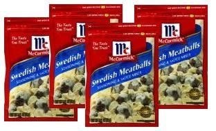 McCormick Sweedish Meatballs Sauce Mix (2.11 oz Packets) 4 Pack  Meat Seasonings  Grocery & Gourmet Food