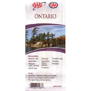 AAA CAA Ontario Including Detroit MI, Hamilton, Niagara Falls NY/ON, North Bay, Ottawa, Sault Ste. Marie MI/ON, Sudbury, Thunder Bay, Toronto, Windsor Plus Northern Ontario Map & Index, Ontario Driving Distance Chart, Toll & Ferry Information (St