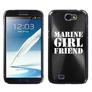 Samsung Galaxy Note 2 II N7100 Black 2F1895 Aluminum Plated Hard Case Marine Girl Friend Cell Phones & Accessories