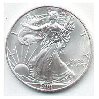 2001 US 999 SILVER EAGLE OUNCE OZ $1 DOLLAR COIN BU 